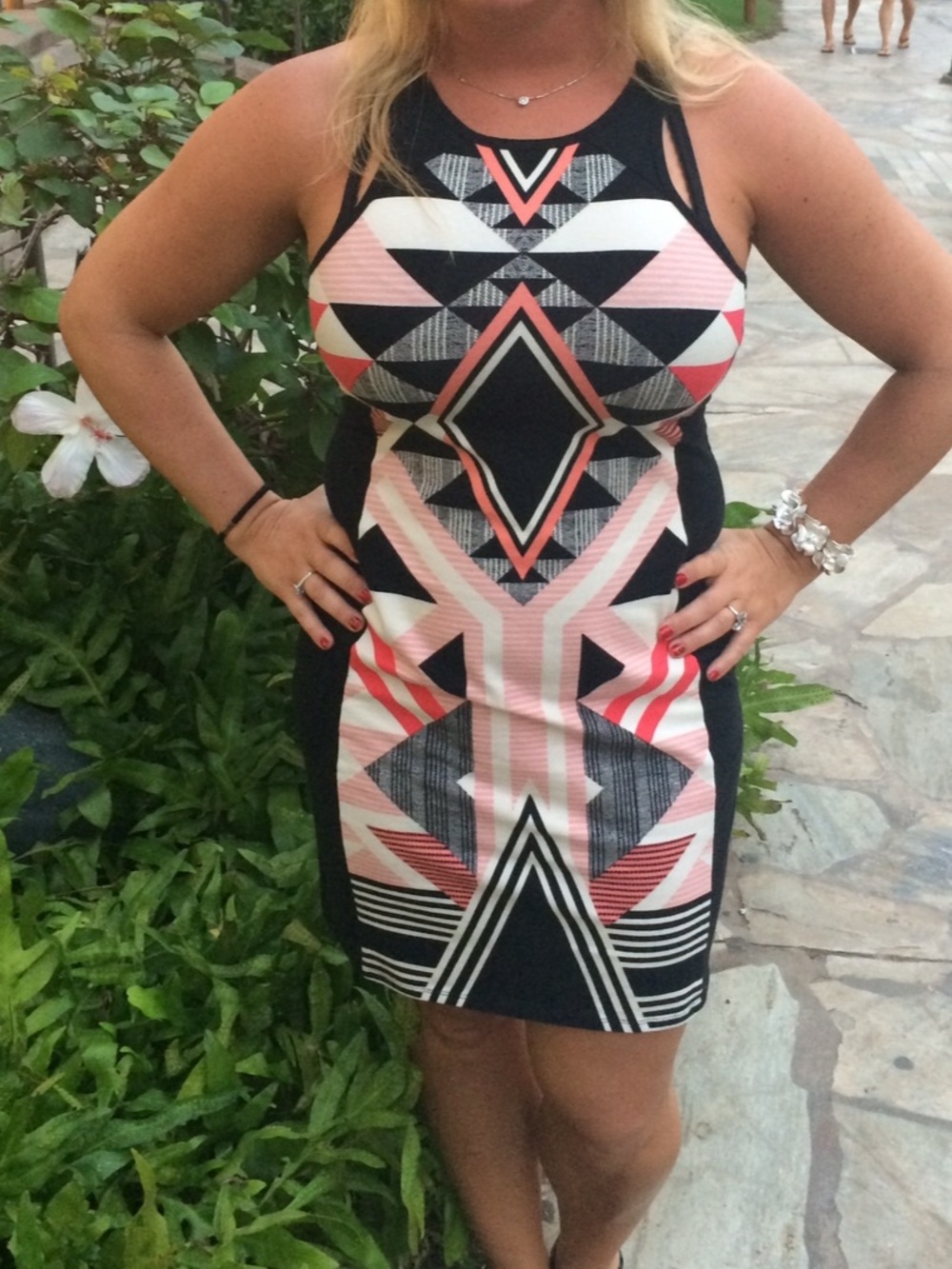 Express Funky Print Pattern Fitted Dress
